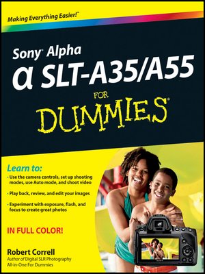 cover image of Sony Alpha SLT-A35/A55 For Dummies